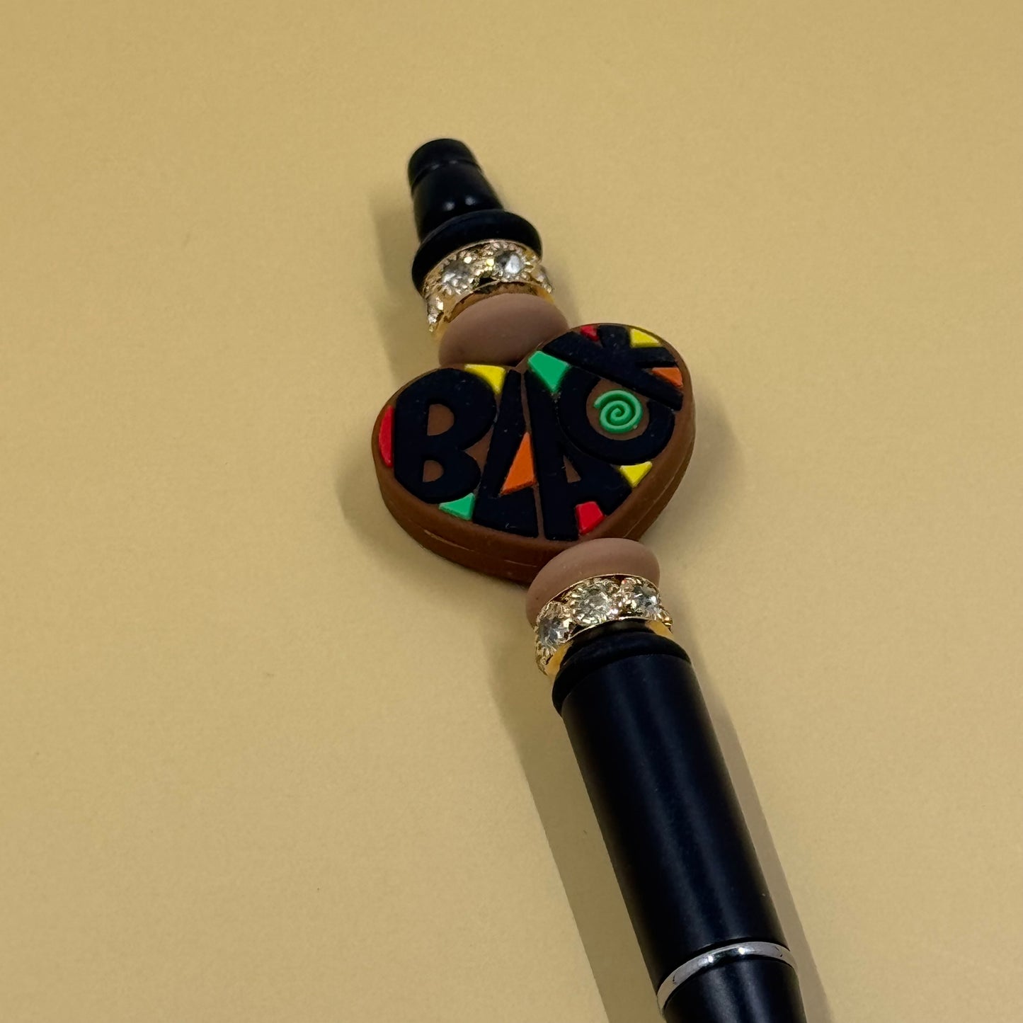 Black Love Beaded Pen