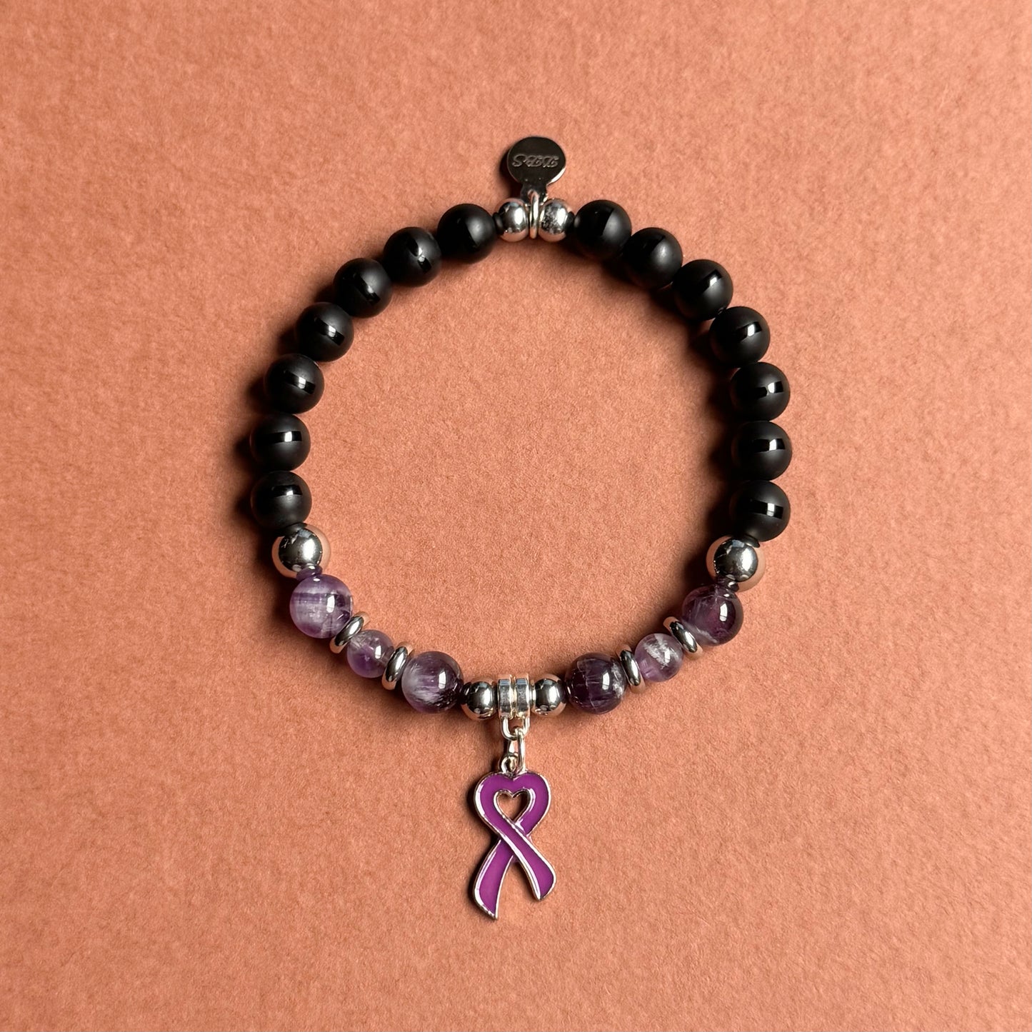 Domestic Violence Awareness Gemstone Bracelet