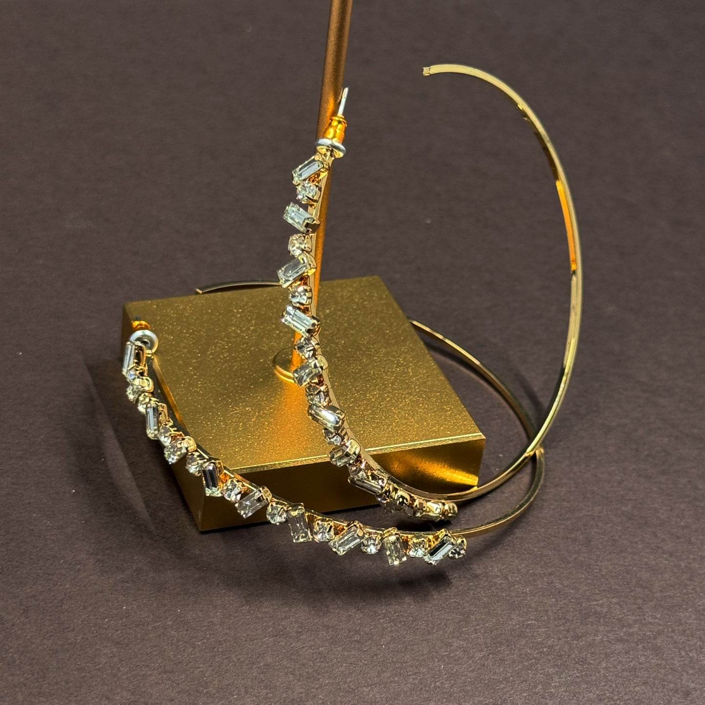 Cluster Rhinestone Hoops