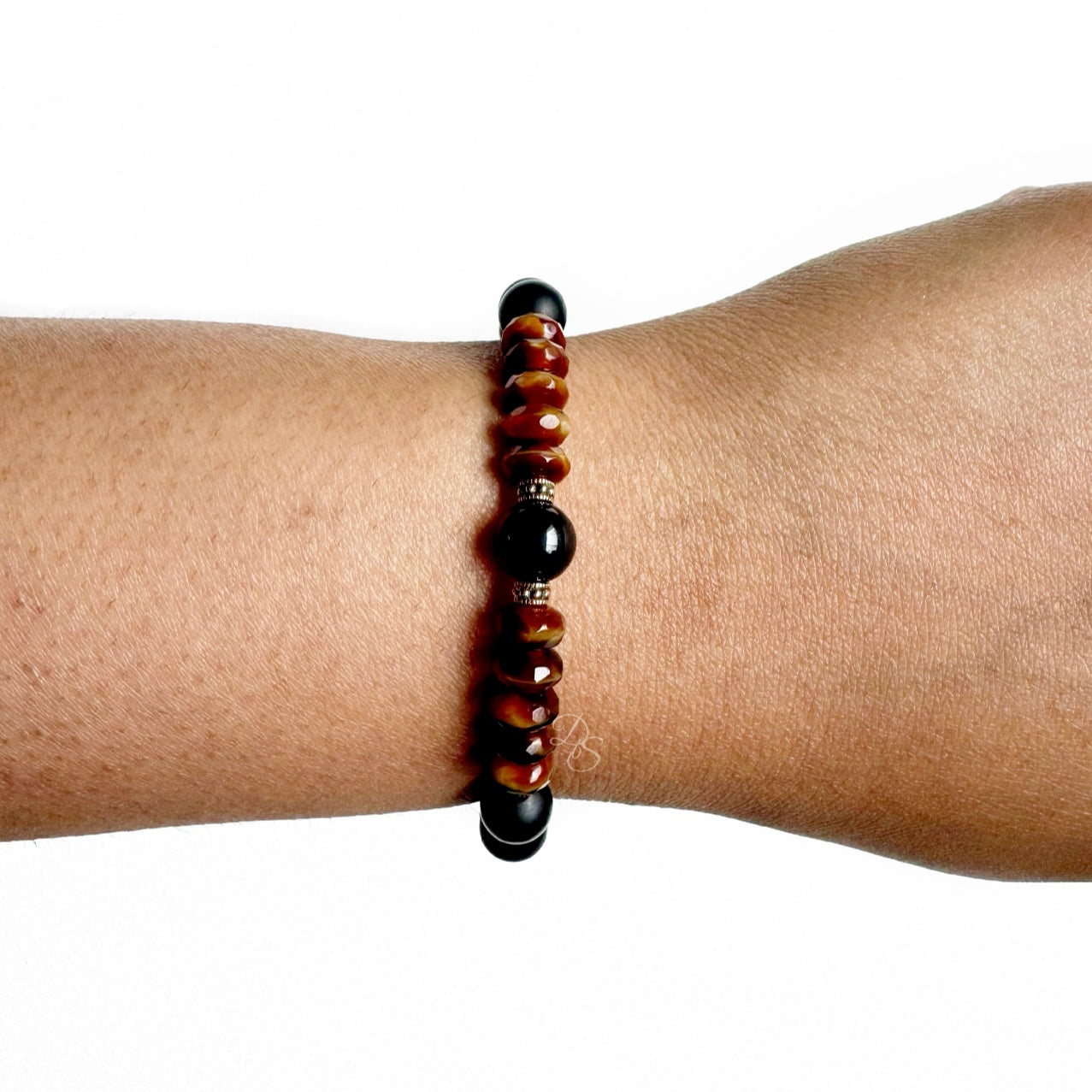Tiger Eye Tourmaline Gemstone Bracelet