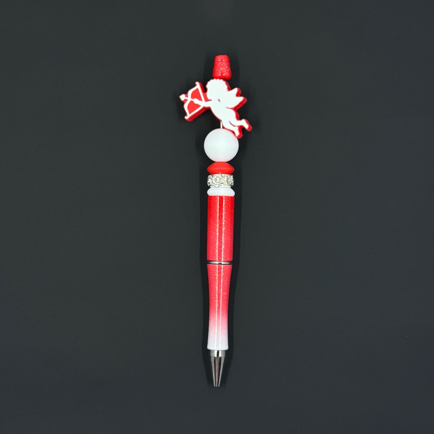 Cupid Beaded Pen (Red)