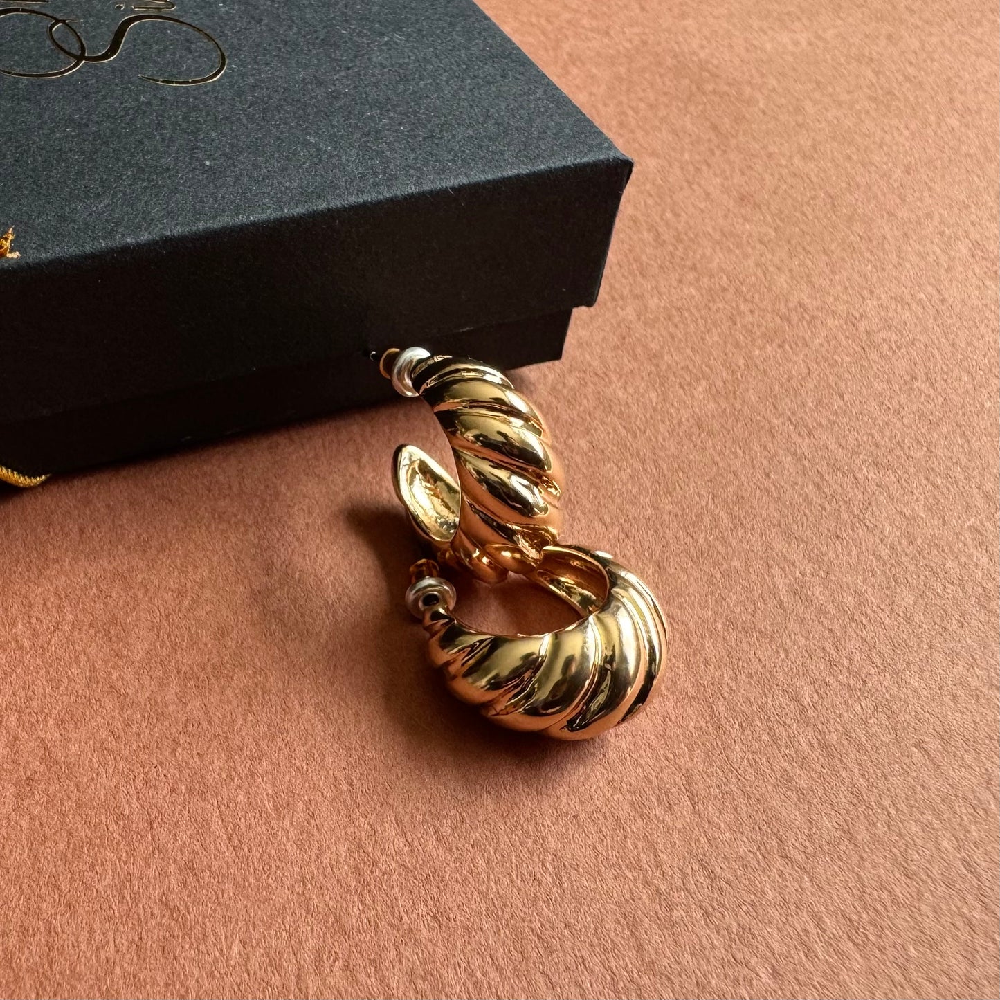 Gold Twist Hoops (Small)