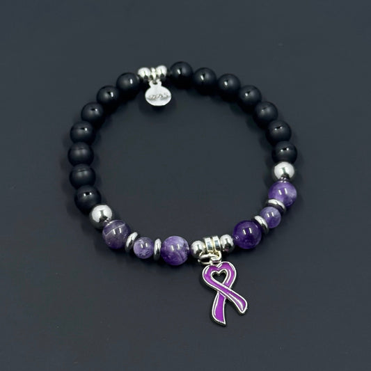 Domestic Violence Awareness Gemstone Bracelet