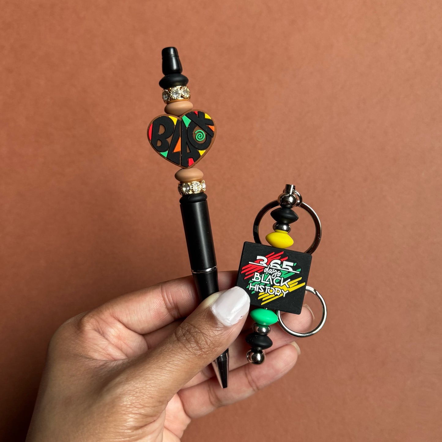 Black Love Beaded Pen