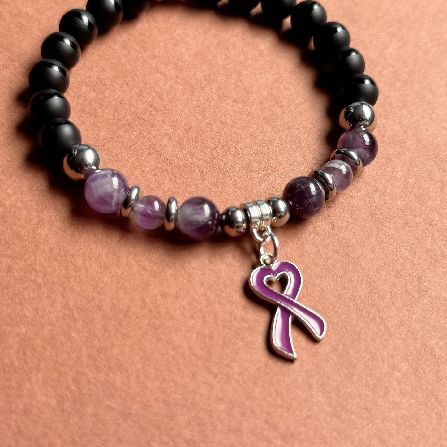 Domestic Violence Awareness Gemstone Bracelet
