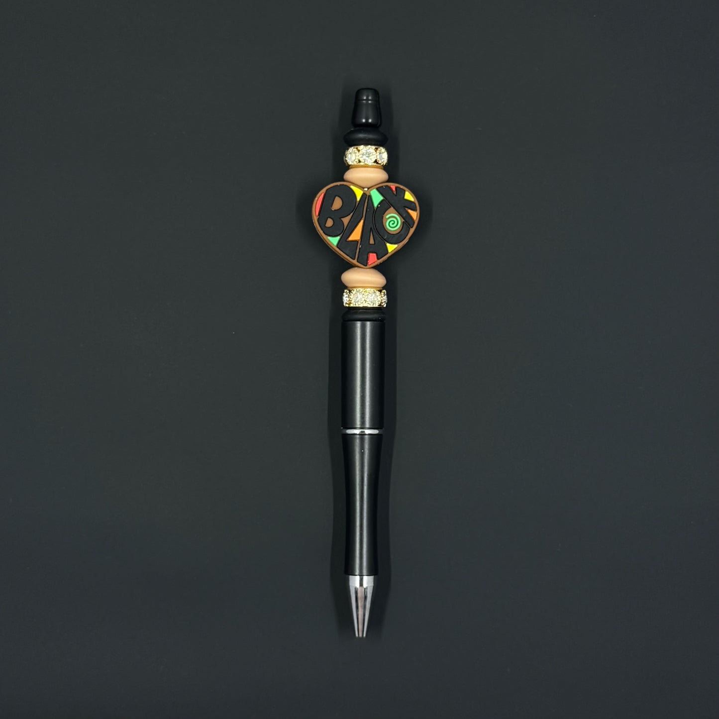 Black Love Beaded Pen