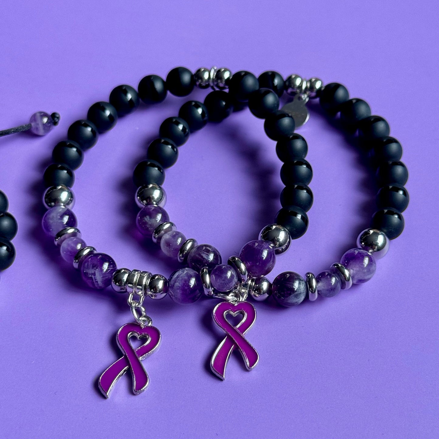 Domestic Violence Awareness Gemstone Bracelet