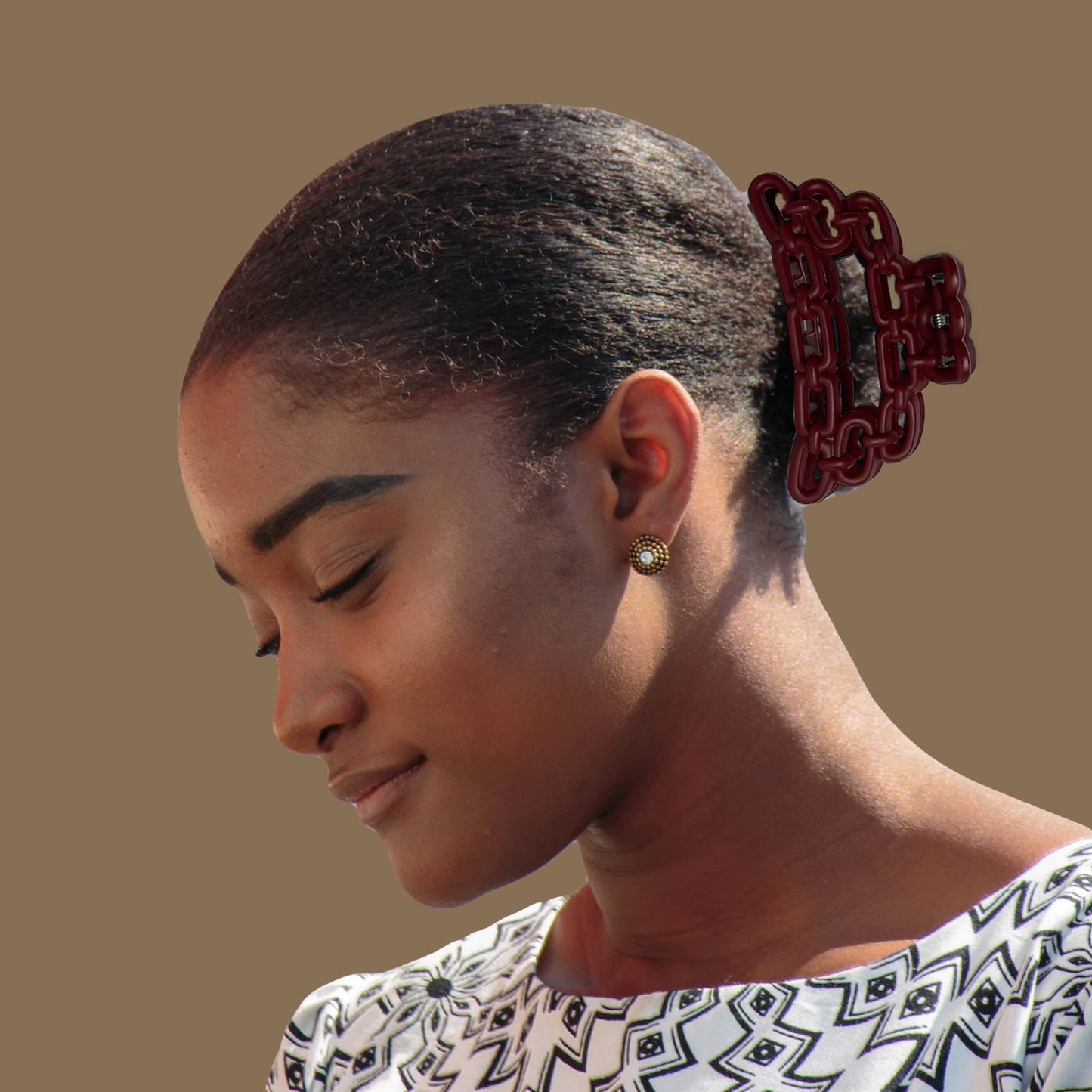 Linked Together Hair Clip (Hickory)